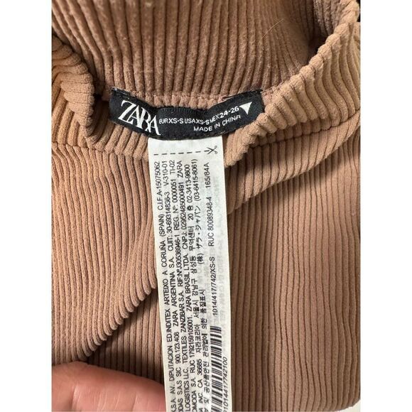 Zara Brown tank top blouse size XSmall - Picture 6 of 7